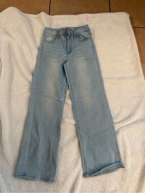 Light Blue Embellished girl Jeans